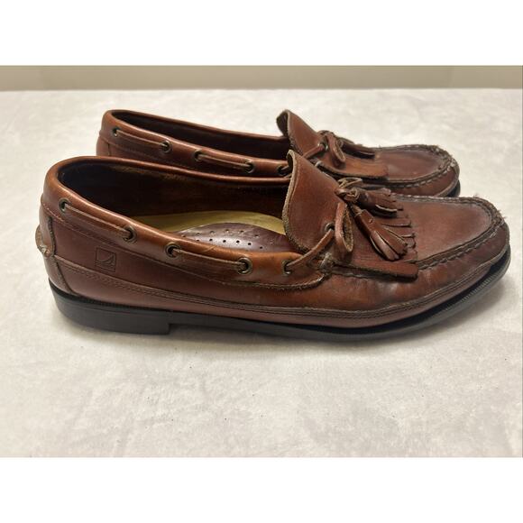 Sperry Top-Sider Shoes Men’s Size 13 M Brown Wetlands Loafer Leather Kiltie - Picture 3 of 10